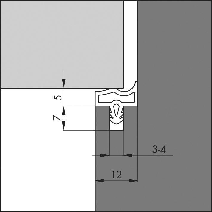 Actual product image Ellen Door stop seal 3967 DIY ( 3327023249 ) Length 5 m for routing in