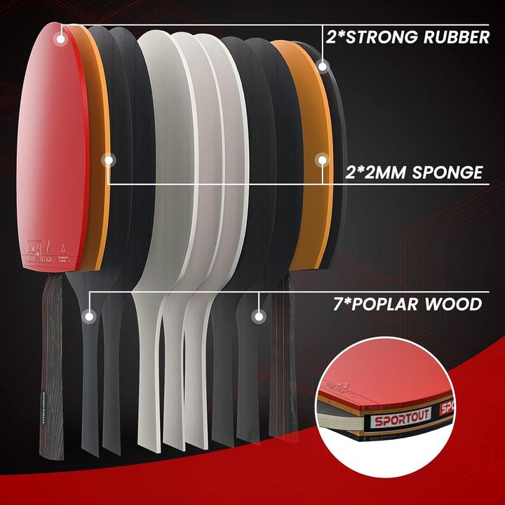 Actual product image Sportout Table tennis bat set