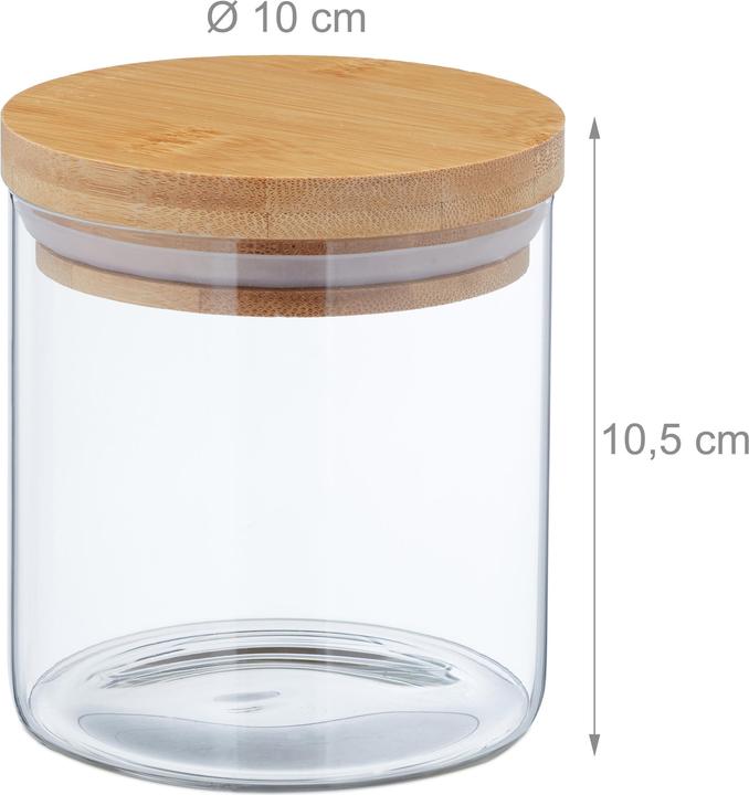 Produktbild Relaxdays 3x Vorratsglas (0.50 l)