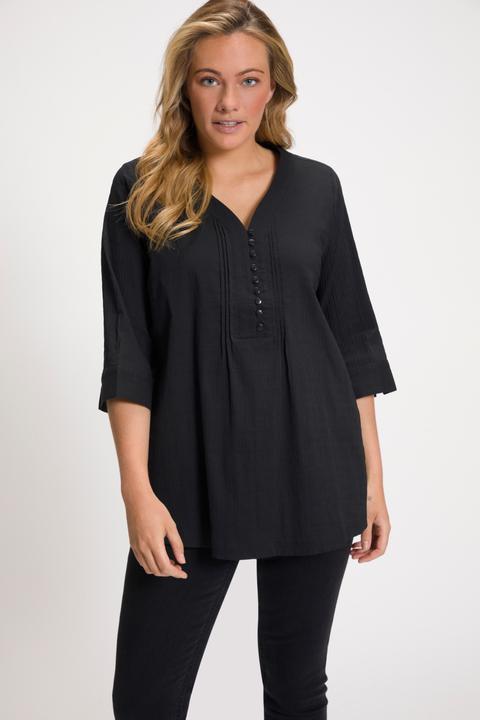 Produktbild Ulla Popken Bubble-Tunika, Biesen, Herzausschnitt, 3/4-Arm (42, 44)