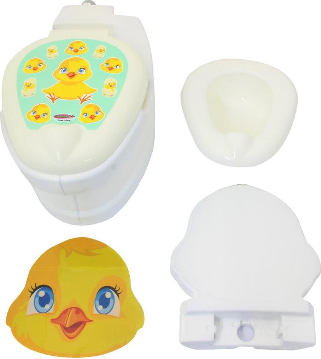 Productafbeelding Jamara My Little Toilet Chick met doorspoelgeluid en toiletpapierhouder