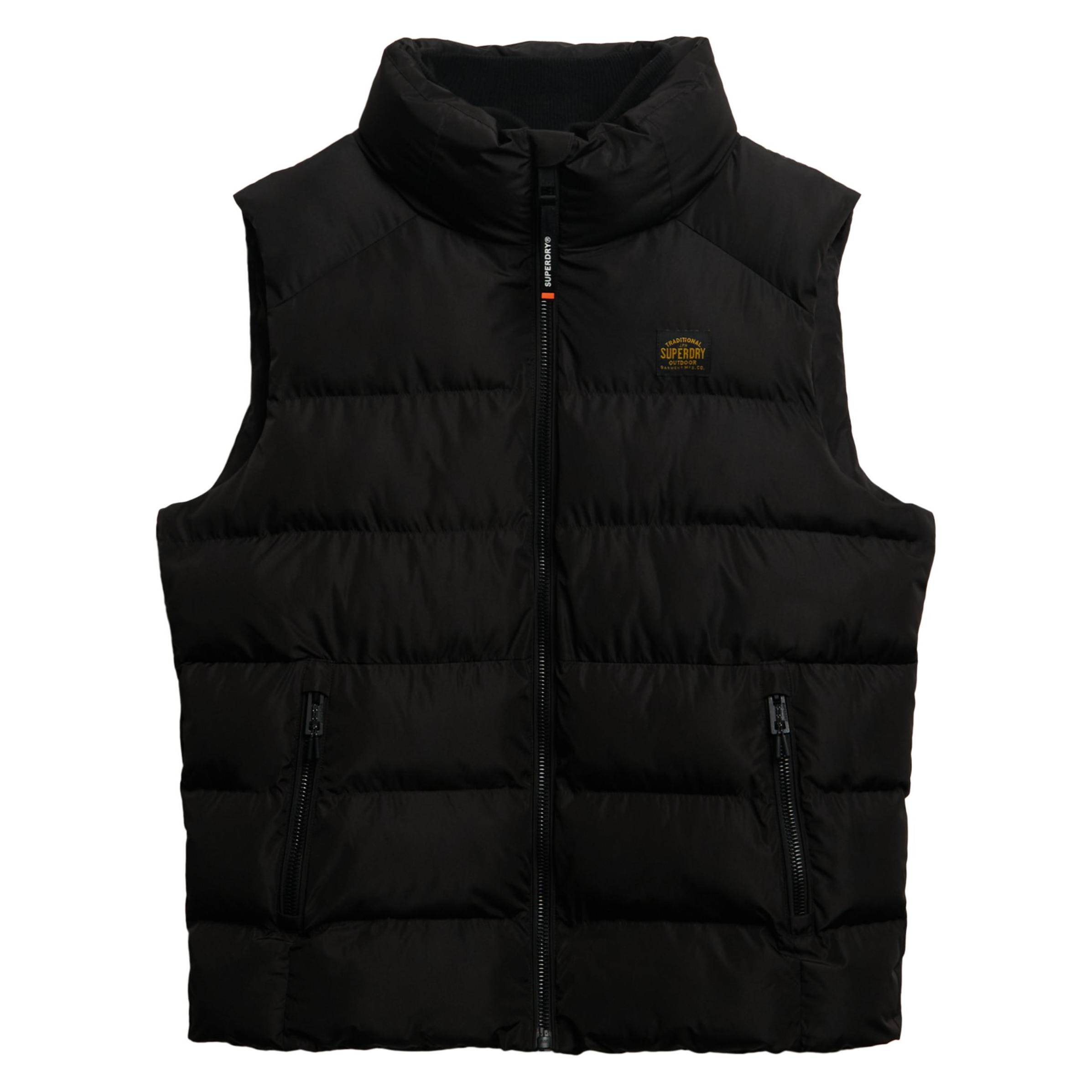 Superdry, Herren, Westen, Riscaldatore Corpo Piumino Sportivo, Schwarz
