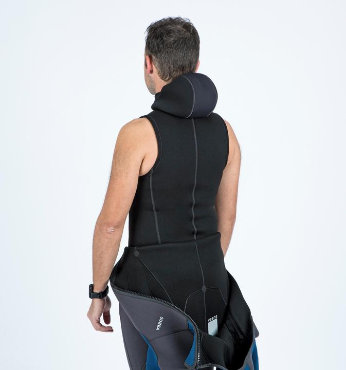 Image du produit Subea Top de plongée avec capuche 3/2 mm néoprène - Noir/Gris (3/2 mm, S)