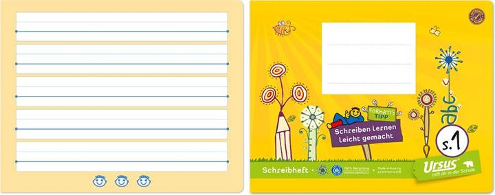 Produktbild Ursus Schulheft S.1 E5 quer, Liniert, Gelb (A5, Liniert)