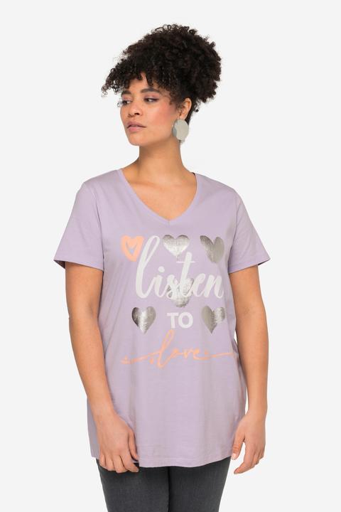 Produktbild Miamoda T-Shirt, Straight Fit, Herz-Druck, Halbarm (44)