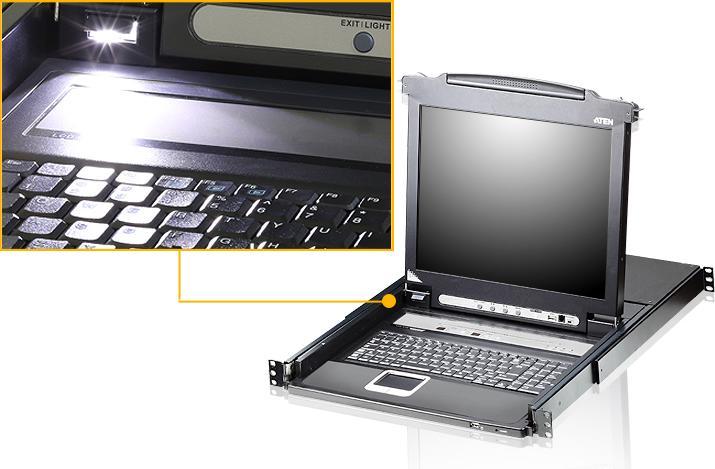 Produktbild Aten CL5708M IT KVM-Switch 8-Port 17"-LCD Single Rail (PS/2-USB VGA) IT-Layout