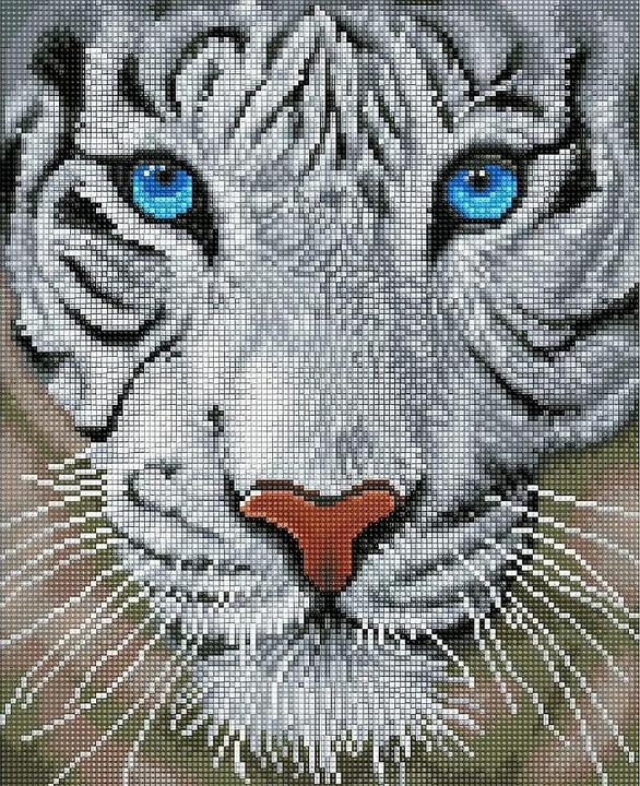 Actual product image Diamond Dotz Diamond Painting White Tiger