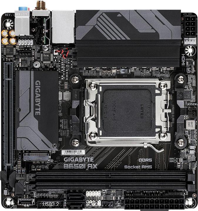 Productafbeelding Gigabyte B650I AX (AM5, AMD B650, Mini-ITX)