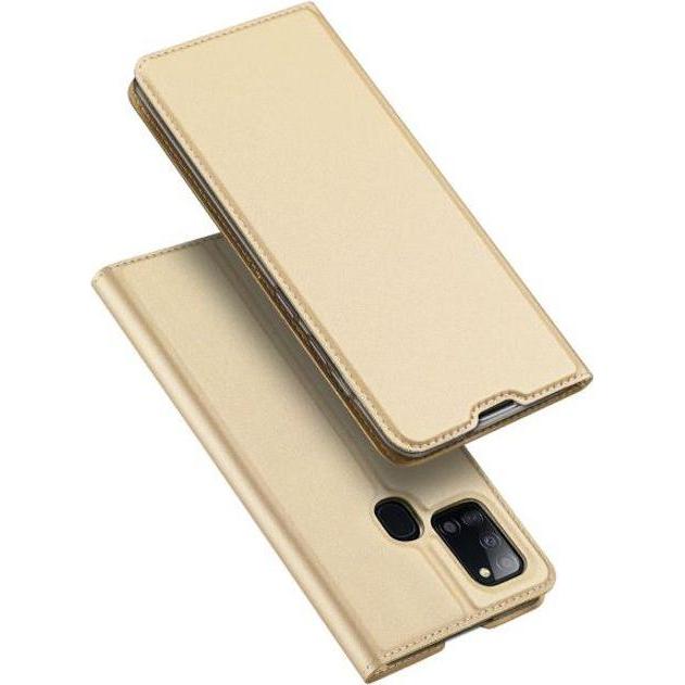 Dux Ducis Skin Pro Series Bookcover (Samsung Galaxy A21s), Smartphone Hülle, Gold