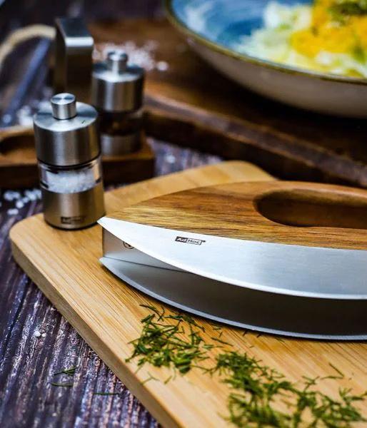 Produktbild AdHoc Doppel-Wiegemesser WAVE braun (22 cm)