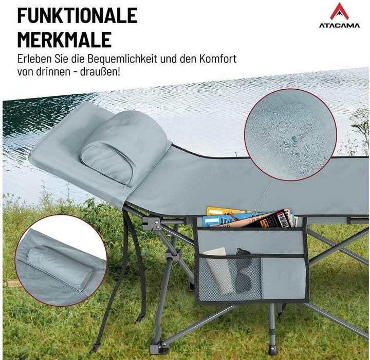 Produktbild Atacama XXL Feldbett Dunkelgrau