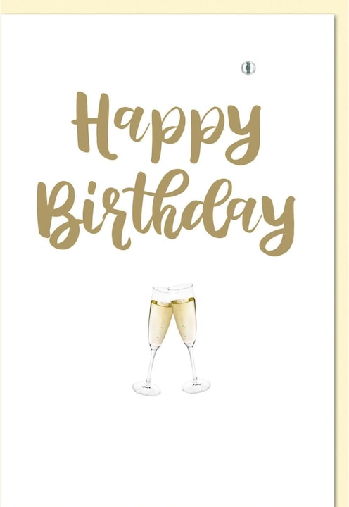 Actual product image Braun + Company Birthday card champagne glasses (1 pcs.)