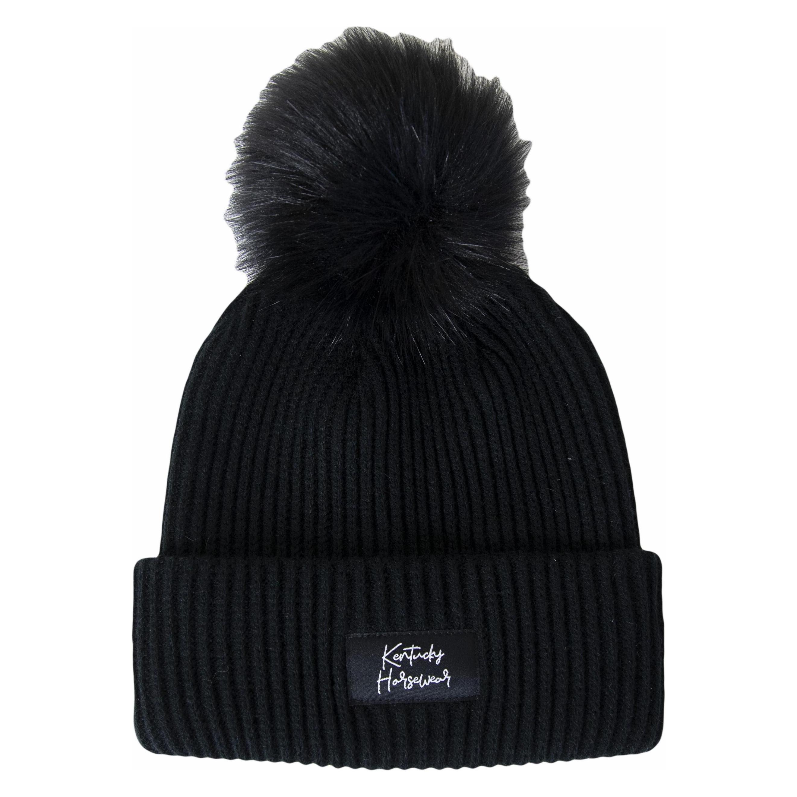 Kentucky Horsewear, Damen, Mütze, Mütze Bommel Damen, Schwarz, (One Size)