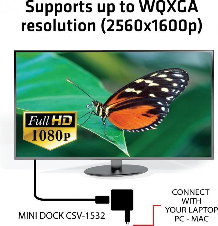 Produktbild Club 3D SenseVision Mini Dock (USB-C, 1 Port)