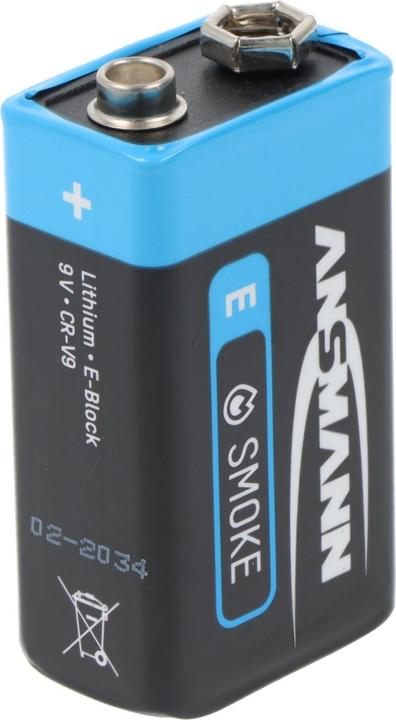 Produktbild Ansmann Batterie 9V E-Block speziell für Rauchwarnmelder (1 Stk., 9V Block)