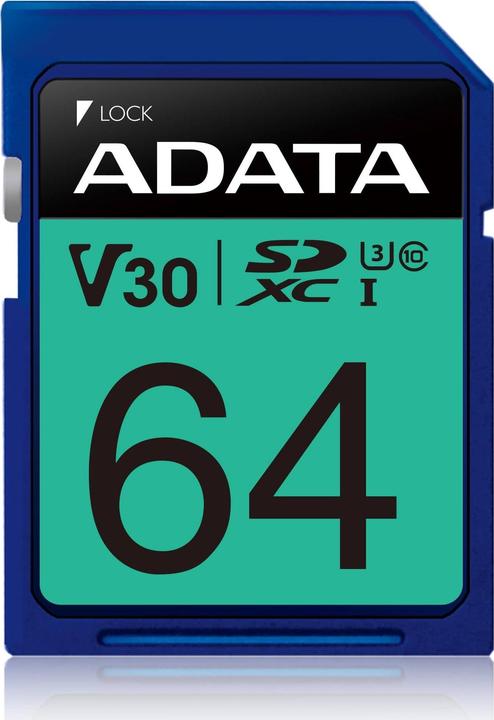 Produktbild Adata Premier Pro - Flash-Speicherkarte - 64 GB (64 GB, SDXC, U3, UHS-I)