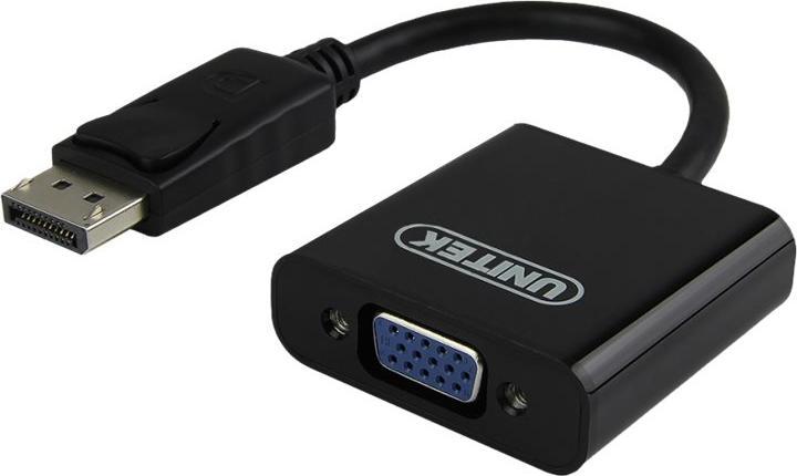 Produktbild Unitek Adapteris AV DisplayPort - D-Sub (VGA) schwarz (Y5118E) (VGA, 10 cm)