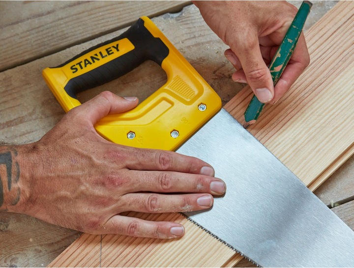 Produktbild Stanley Handsäge Sharpcut (15"/380 mm, Fuchsschwanz mit 11 Zähne/Inch für feines Arbeiten, doppelt g