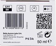 Actual product image Bella Aurora SOLAR gel anti-manchas mixta/grasa SPF50 50 ml (Sun cream face, SPF 50, 50 ml)
