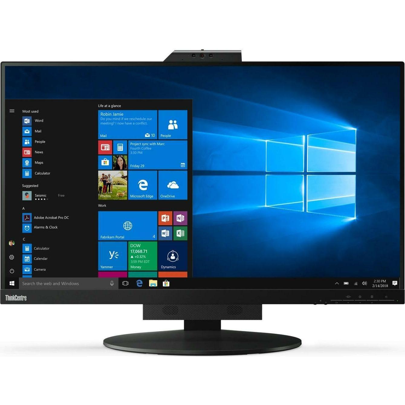 Lenovo ThinkCentre Tiny-In-One 27 (2560 x 1440 Pixel, 27"), Monitor, Schwarz
