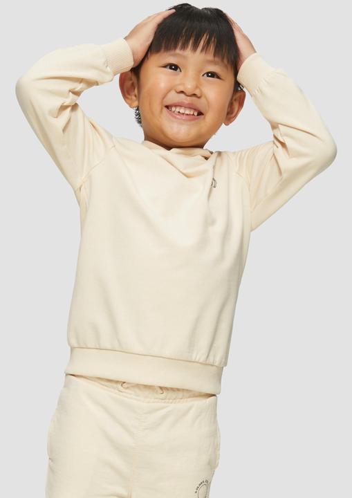 Produktbild S.Oliver Sweatshirt Unisex Kapuzen-Sweatshirt mit Rippbündchen und kleinem Print-Detail (92)