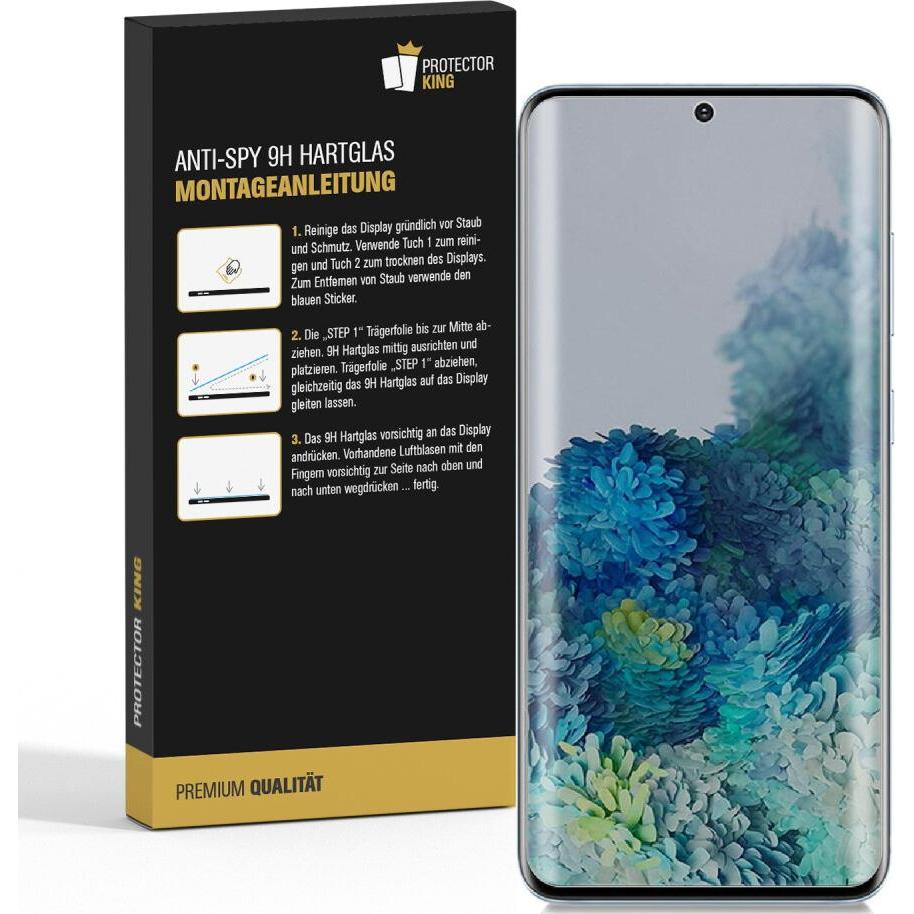 Thumbnail - Protectorking 2x Echtes Tempered 9H Panzerhartglas Blickschutz (1 Stück, Samsung Galaxy S20), Smartphone Schutzfolie