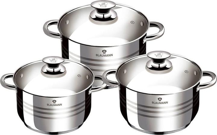 Actual product image Blaumann Cookware set (24 cm, Pan set + pot set, Stainless steel)