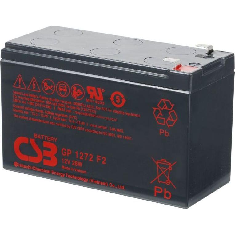 CSB Battery Accumulatore CSB 12V 7,2Ah (GP1272F2), Mouse, Nero