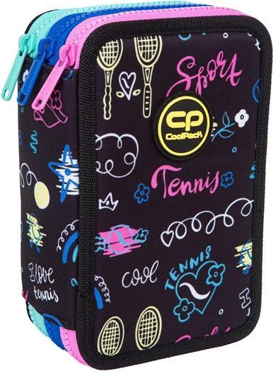 Patio Triple decker pencil case with equipment CoolPack Jumper 3 TENNIS STAR