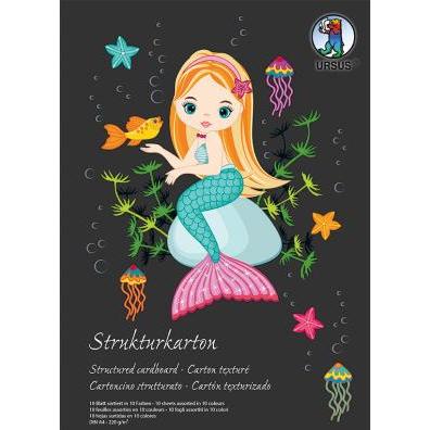 Ursus, Bastelpapier, Strukturkarton A4 3924699SE 220g 10 Blatt (220 g/m², 10 x)