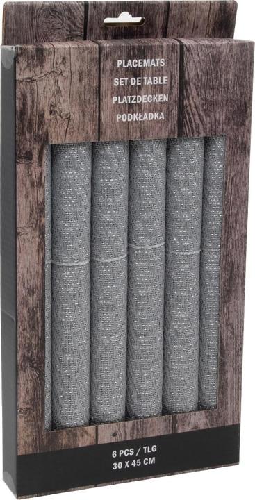 Produktbild neuetischkultur Tischset 6 Stk. Polyester Hellgrau (6 x, 45 x 30 x 0.5 cm)