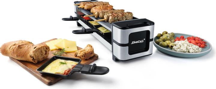 Actual product image Steba RC 140 Raclette 4 Pfännchen Grillfläche 38,5x11cm