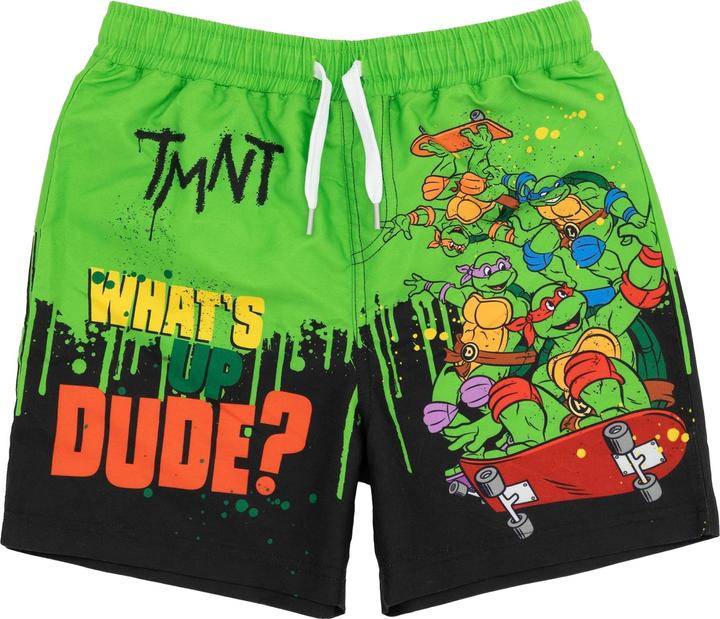 Actual product image Teenage Mutant NT Boys Whats Up Dude Swim Shorts (116)