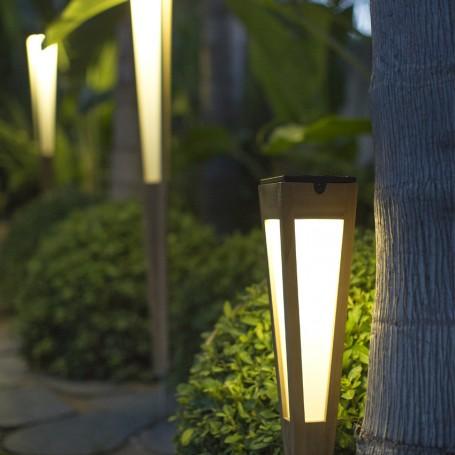 Image du produit Les Jardins Torche solaire Tinka en alu CORTEN avec pic ht 52cm TINKA64 (300 lm, IP66)