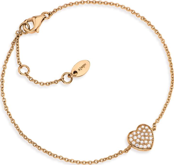 Immagine prodotto Amen Originale bracciale placcato oro con zirconi Love BRHR (19 cm, Argento 925)