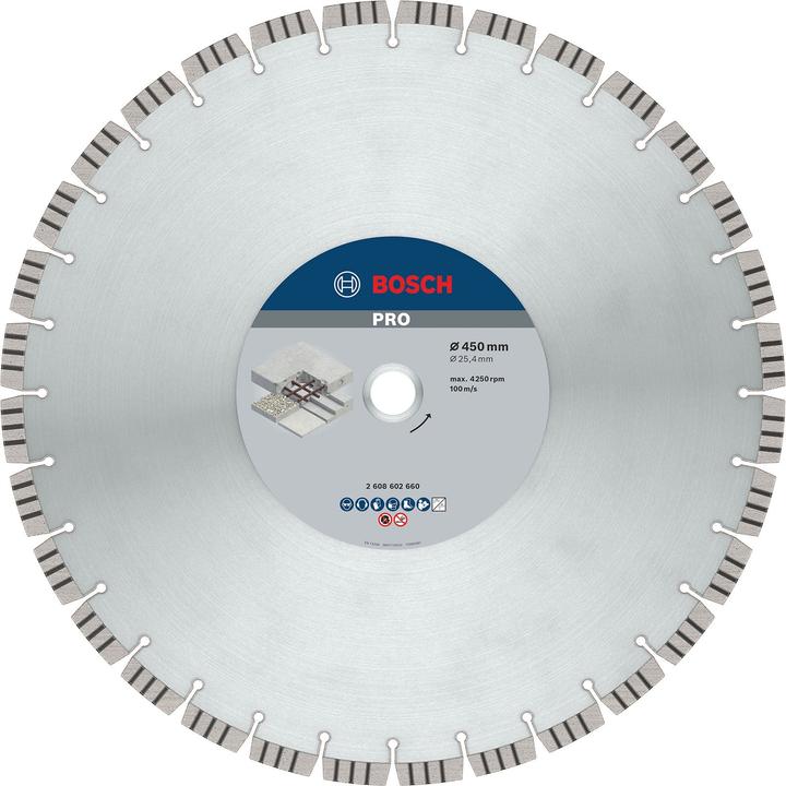 Produktbild Bosch Professional Zubehör PRO Concrete Diamanttrennscheibe, 450 x 25,4 mm