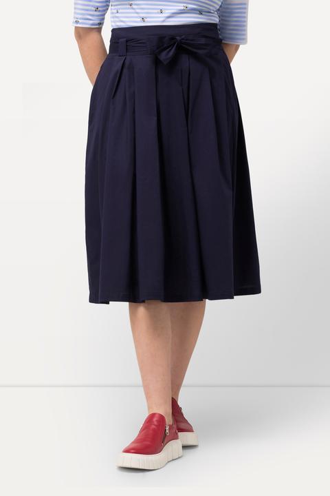 Image du produit Ulla Popken Jupe plissée avec taille confortable à cordon, ligne A (50)