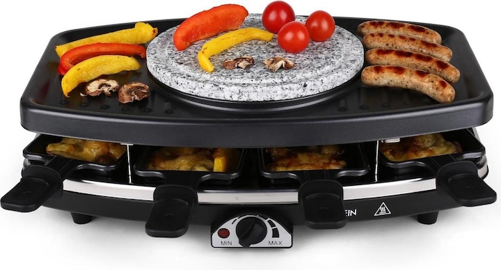 Image du produit Klarstein Entrecôte RaclettegrillFondue, plateau en pierre naturelle, pour 8 personnes