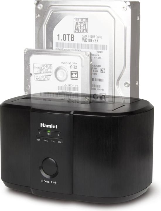 Immagine prodotto Hamlet USB 3.0 Docking Station per hard disk sata da 2,5" o 3,5" usb 3.0 (USB-A, 2 porte)