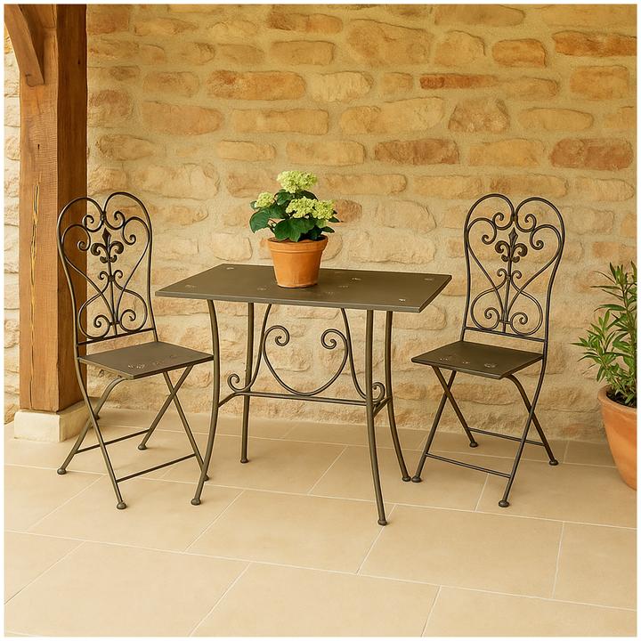 Produktbild HTI-Living Metalltisch Braun Lily (120 x 70 x 75 cm)