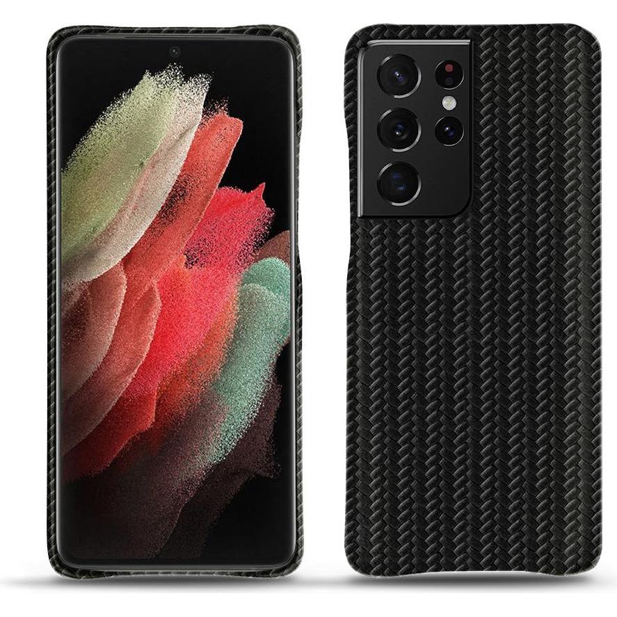 Noreve Lederschutzhülle (Samsung Galaxy S21 Ultra), Smartphone Hülle, Schwarz