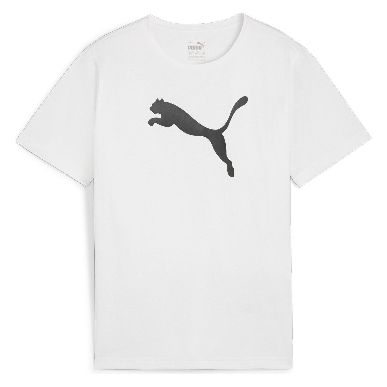 Puma, Jongens, Sportief Shirt, TeamRISE Logo Jersey Katoen Jr (116), Wit, 116