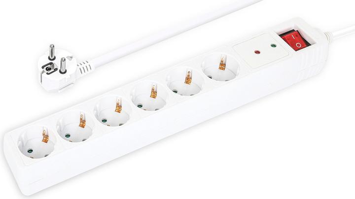 Actual product image Manhattan Power strip (6x, CEE 7/4, 2 m)