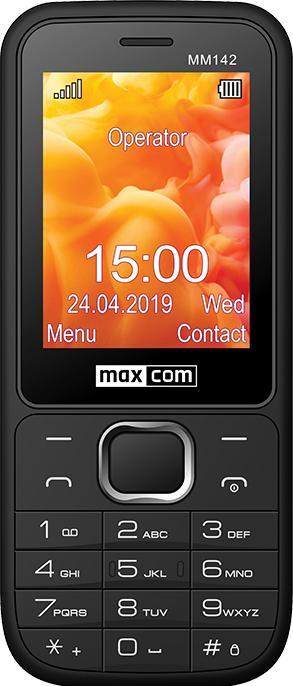 Maxcom MM142 Dual SIM Mobile Phone Black (2.40", 0.30 Mpx, 2G)