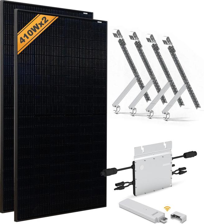 Produktbild Enjoy solar Balkonkraftwerk Set - HM-800W (Halterung verstellbar) (820 W)