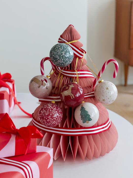 Produktbild Vertbaudet Set aus 6 Weihnachtskugeln 3D (6x)