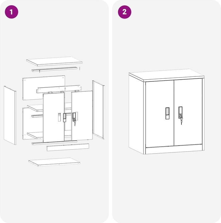 Image du produit vidaXL Büro-Beistellschrank (40 x 60 x 70 cm)