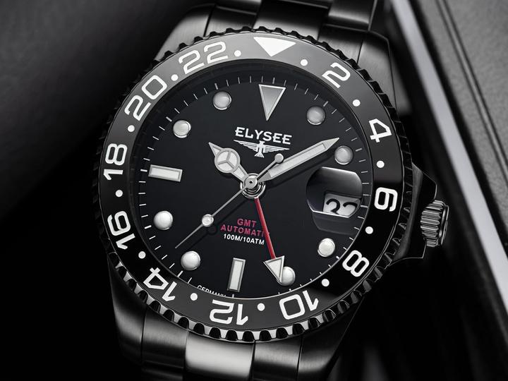 Actual product image Elysee Automatic GMT Watch with Dual Time Zones and Sapphire Crystal (40.50 mm)