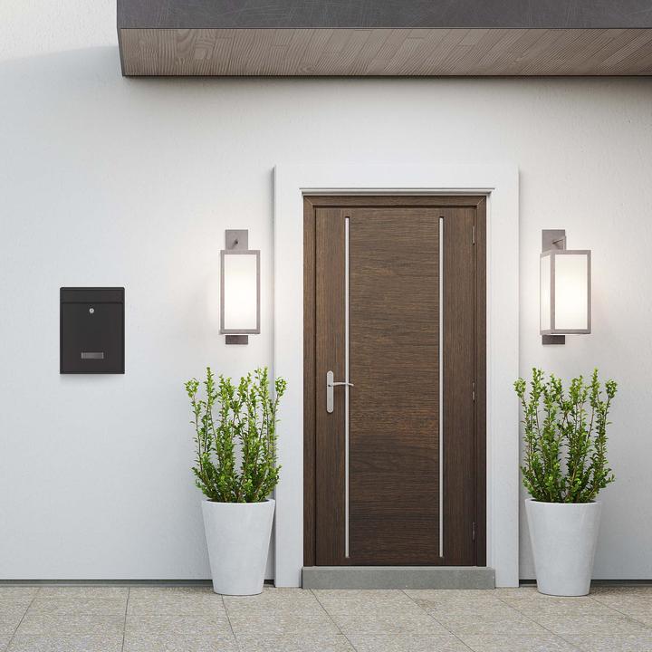 Image du produit Wiltec Boite aux lettres murale Courrier Noir Revêtement par poudre V1