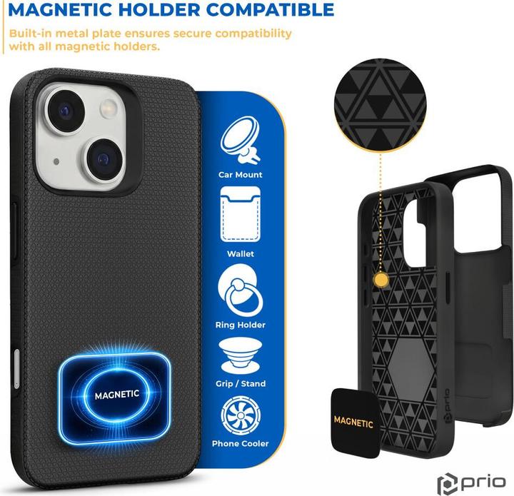Actual product image prio Protective Cover for iPhone 15 (6.1in) black (Apple iPhone 15)